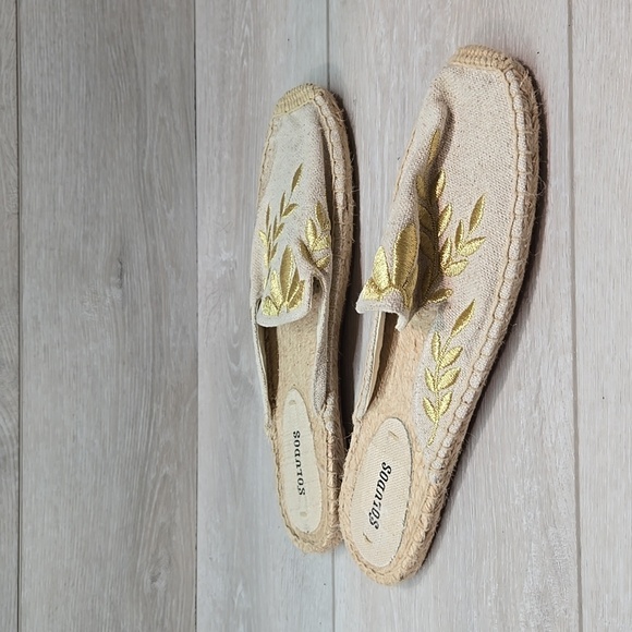 Soludos Shoes - Soludos By Anthropologie Women Espadrille Boho Hobo Mule Shoes Flats Sz 8